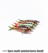EXAURAFELIS 5 PCS Multi Jointed Swimbaits Fishing Lures for Bass Trout Perch Slow Sinking Lifelik...