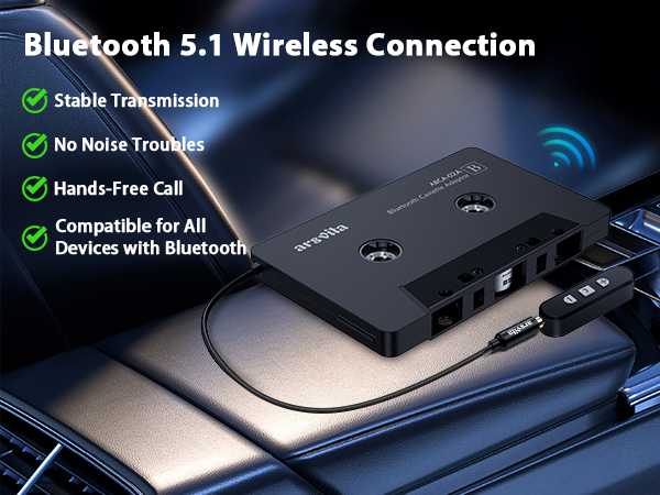 Arsvita Car Audio Cassette to Aux Adapter
