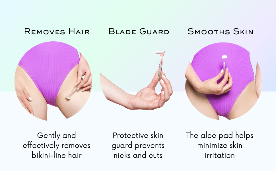 Removes hair, blade guard, smooths skin.