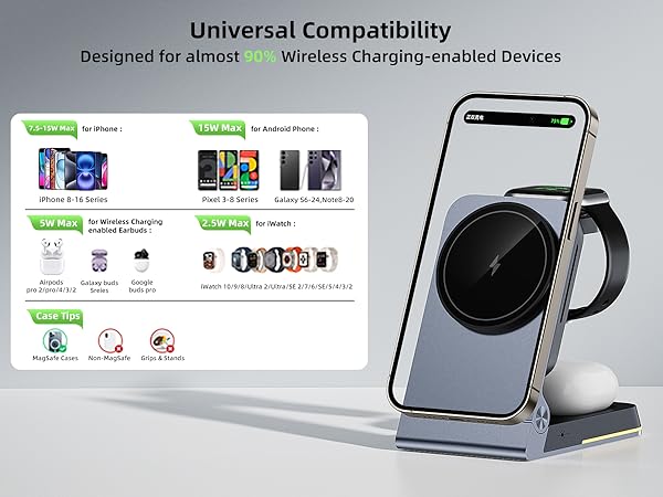 apple watch and phone charging station