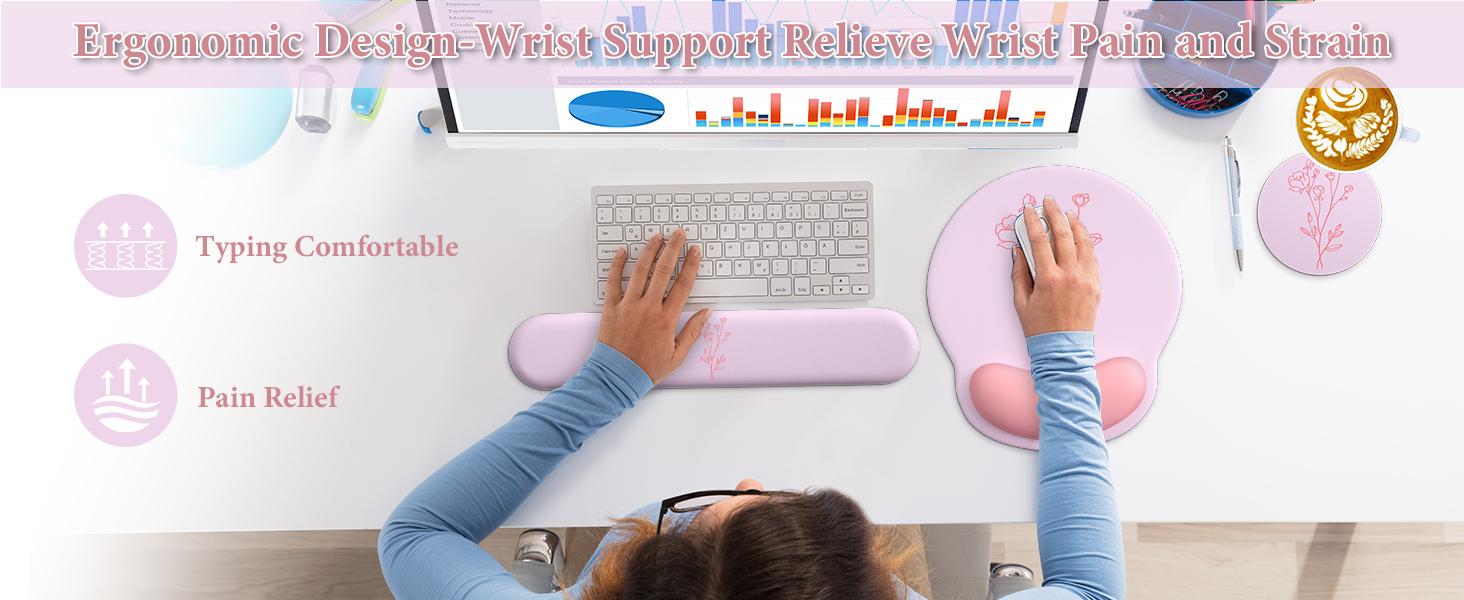 mouse pads for desk wrist rest for computer keyboard wrist rest ergonomic mouse pad