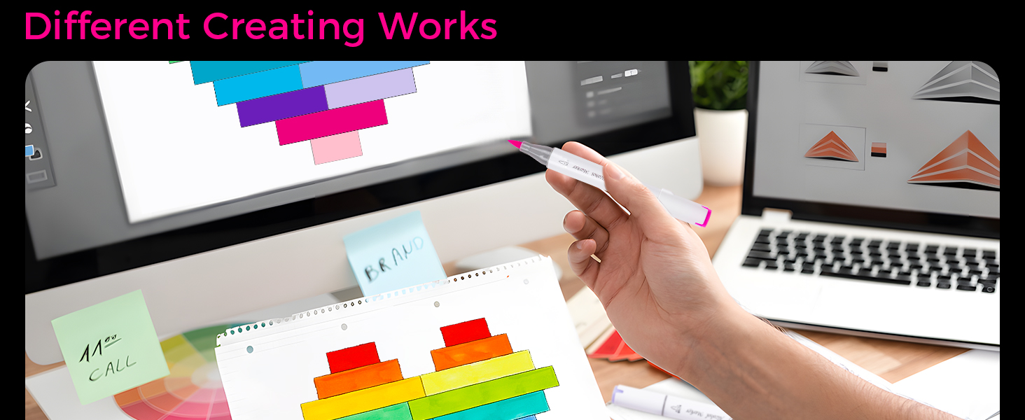 Brush &amp; Chisel dual tip markers