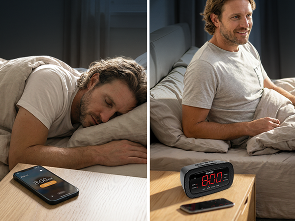 Louder than Phone designed to interrupt deep sleep cycles and prevent missed alarms or oversleeping