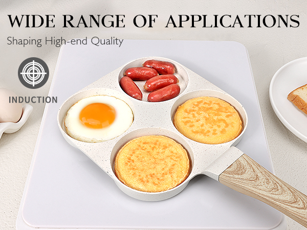 Egg Pan Omelette Pans 4 Cup Nonstick Granite Omelette Non Stick Skillet Pancake Induction Cookware