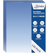 Dynta Binding Covers 8 mil PVC Clear Cover Sheets for Binding, Letter Size 8-1/2 x 11 Inches, 120...