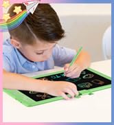 LCD Writing Tablet, 11 Inch Colorful Doodle Board Drawing Tablet, Kids Games Toys Drawing Pad, To...