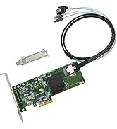 SAS HBA Card Compatible with LSI 9211-4i IT Mode PCIe SATA Expansion Card, 4-Port 6Gbps PCIe 2.0,...