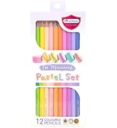 MASTERART Pastel Colored Pencils 12 Colors for Kids and Adults Coloring (LES MACARONS PASTELS)