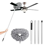 Ceiling Fan Cleaner Duster High Ceiling Extended Fan Blade Cleaner from 13 to 50 Inch Reusable Mi...
