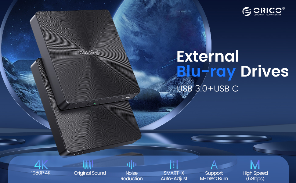  External Bluray DVD Drive
