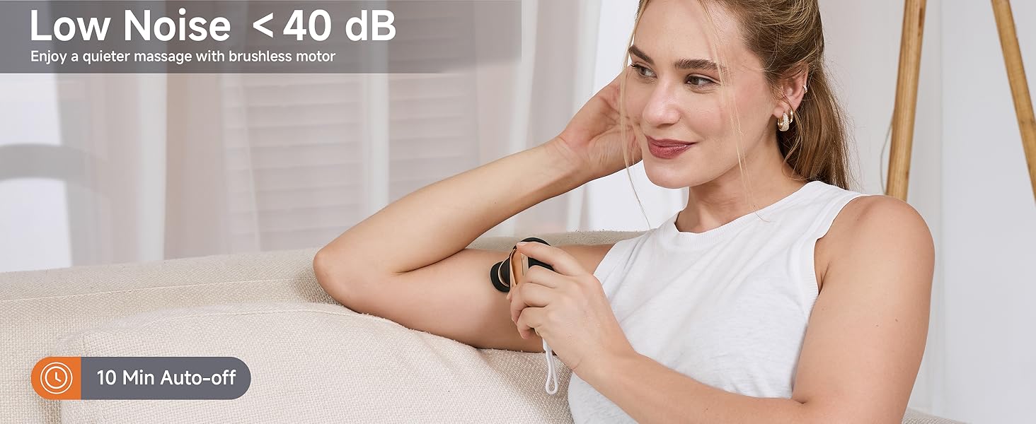 Enjoy a quieter massage with brushless motor