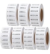 HYBSK Size Stickers for Clothing Labels 1.25x5 inch Clear Professional Tear-Resistant Strip Cloth...