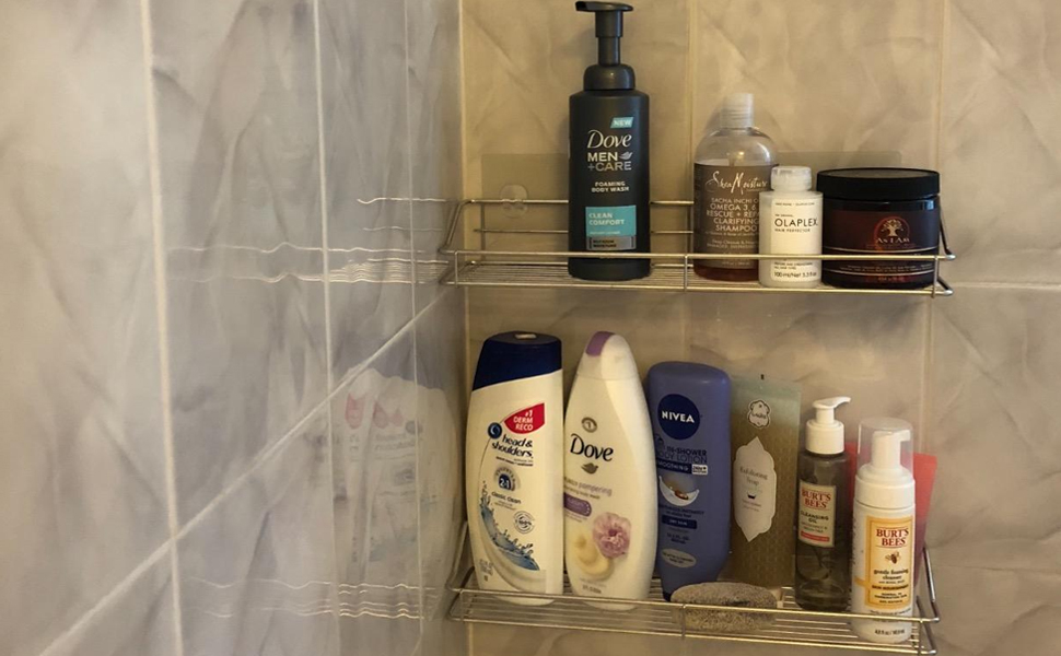 Orimade Shower Caddy Bathroom Shelf Organizer No Drilling SUS304 Stainless Steel