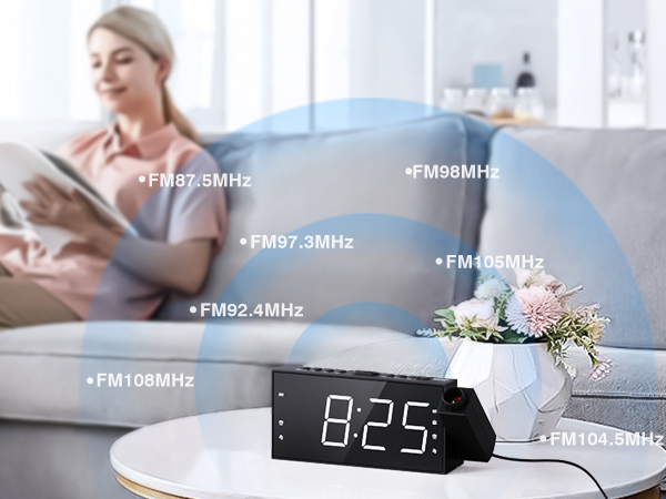 projection alarm clock radio