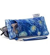 Face Shadow Double Glasses Case Soft Eyeglass Case For Women Men Squeeze Top Sunglasses Case With...