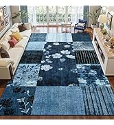 DweIke Washable 5x7 Area Rugs for Living Room, Soft Geometric Floral Bedroom Rug, Stain Resistant...