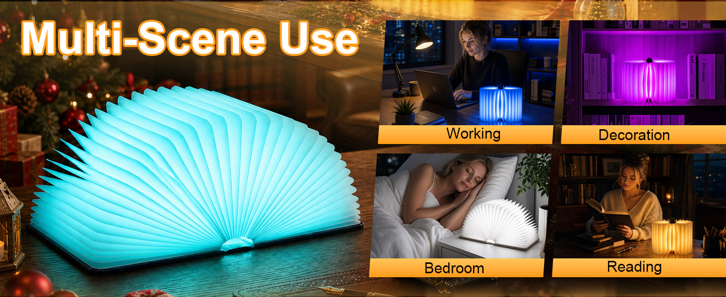 Book paper lamp
