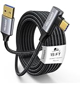 Right Angle Link Cable 15 FT for Meta Oculus Quest 3/2/Pro/Pico 4 Accessories PC/SteamVR - Braide...