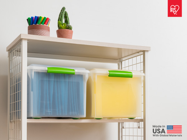  file box with hanging file lip, 4 pack clear plastic file boxes, made in usa plastic storage file