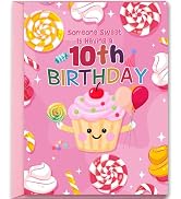 Hongshan 10th Birthday Card for Girls,10 Year Old Birthday Gifts and Decorations for Daughter Nie...