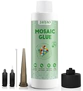 JAOJAO Mosaic Glue, Mosaic Tile Glue with Tip Kit Precision Control Strong Adhesion Transparent A...