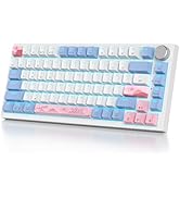 iTastatur 82 Keys Wireless Gaming Keyboard 75 Percent,Triple Mode Bluetooth/2.4Ghz/USB Pre-lubed ...