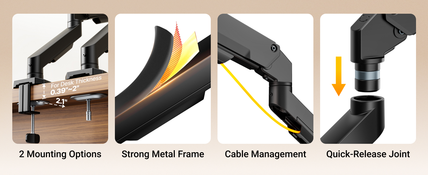 dual monitor arm