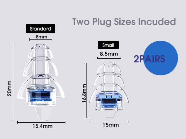 2 Pairs ear plugs for concert (small &amp; medium)