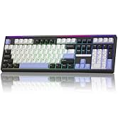 Aula H108 Wireless Mechanical Keyboard, Hot Swappable Silent Keyboard, Full Size Keyboard with Nu...