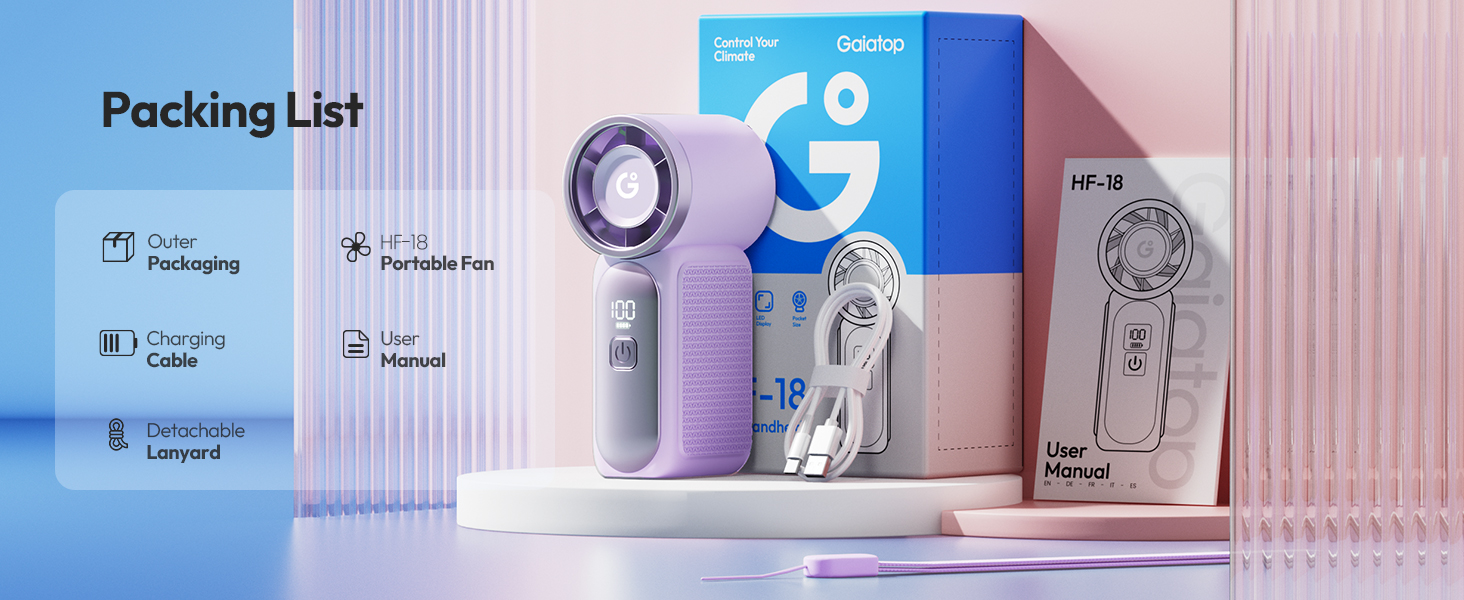Gaiatop Portable Handheld Mini Fan