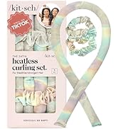 Kitsch Satin Heatless Hair Curler Set - Heatless Curls Overnight, Hair Rollers for Soft Curls &amp; F...