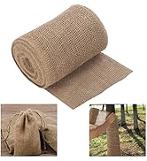 7.8" x 39.4ft Natural Jute Burlap Tree Protector Wraps,Tree Wraps to Protect Bark Winter Tree Cov...