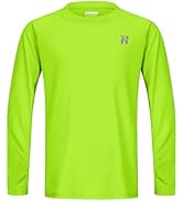 Runhit UPF 50+ Boys Swim Shirt Long Sleeve, Rash Guard for Boys, Youth Kids UV Sun Protection Shi...