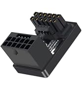 IYUANEPRO 12VHPWR 180-Degree Angled Adapter Power Adapter, 600W PCIe 5.0 ATX 3.0 16 Pin(12+4) Con...