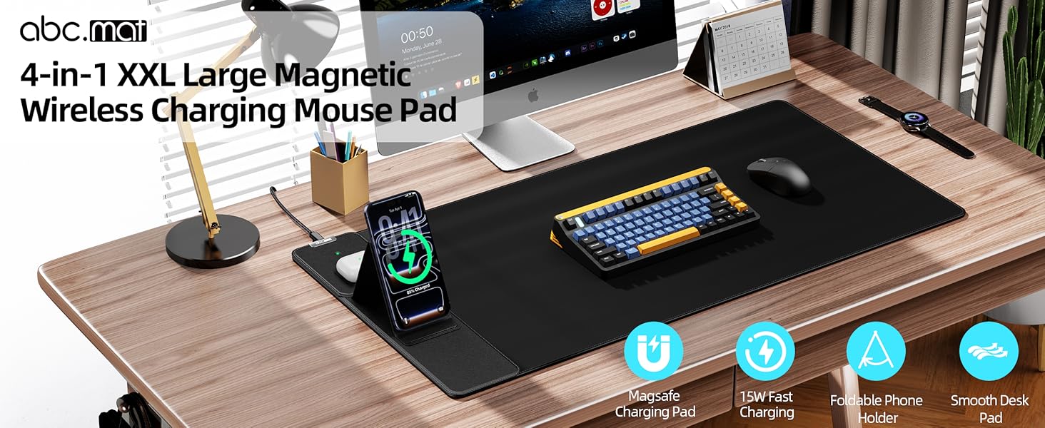 wireless charging mouse pad