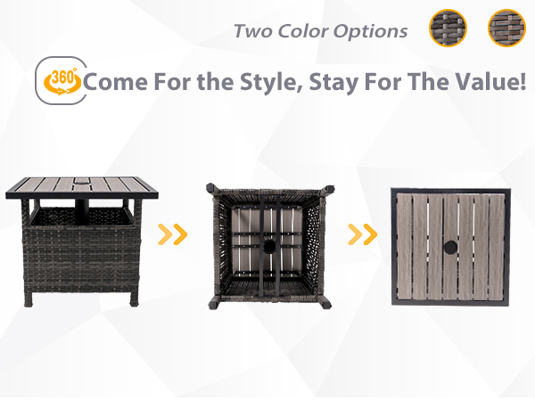 Sundale Outdoor Patio Umbrella Table A/B Test