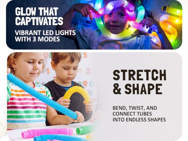 LED Pop Tubes Stocking Stuffes Toddler Toys