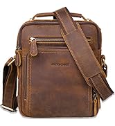 Leather Messenger Bag for Men,Jack&amp;Chris Man Purse Crossbody Bags for Work