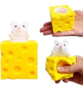 Squishy Cheese Stress Balls Pop Fidget Toys (1-Pack) Animal Stress Ball Squishy Sensory Fidget To...
