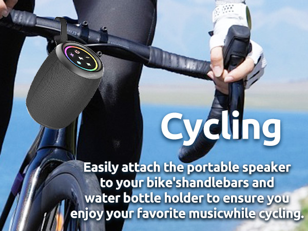 Easily attach the speaker to bike&amp;#39;s handlebars/water bottle holder to enjoy music while cycling