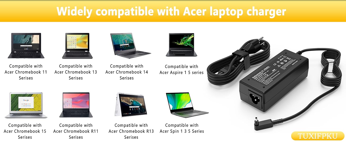 widely compatible with Acer laptop charger