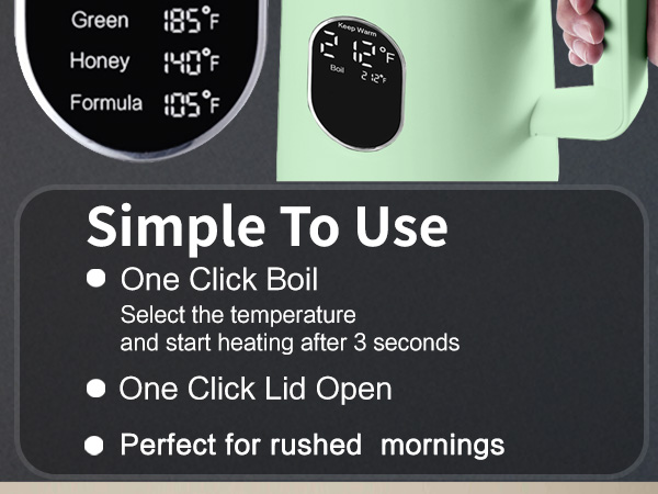 green electric kettle
