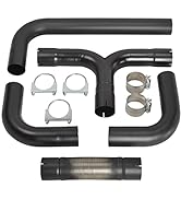 FGJQEFG 4'' Inch T Pipe Kit Dual Smoker Exhaust Stack System Dual Diesel Stack Kit Compatible wit...
