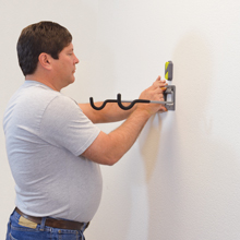 bike rack installation stud finder magnetic DIY
