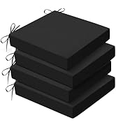 Zonamat Outdoor Chair Cushions Set of 4, 19x19x3 Inch Waterproof &amp; Fade Resistant Patio Furniture...