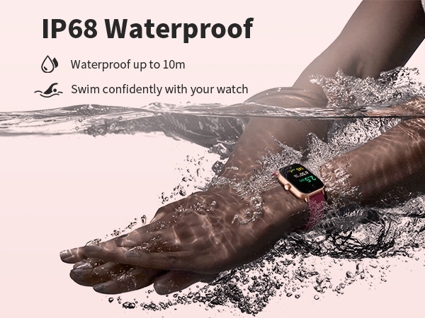 Pedometer, IP68 Waterproof Watches for Android iPhone, 101+ Sport Modes