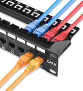 24 Port RJ45 Through Coupler 1U Cat6 Patch Panel