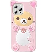 IAIYOXI 3D Cute Cartoon Bear Phone Case for iPhone 16 Pro Max - Fashionable and Stylish - Funny P...