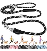 Lukovee Hands Free Dog Leash, 10FT Adjustable Dog Training Leash 1/2 Inch Nylon Heavy Duty Lead N...