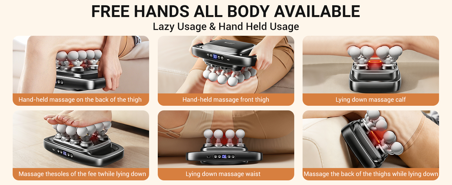 Multi-use massager for thigh, calf, waist, back massage